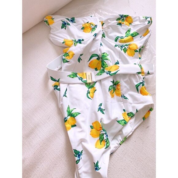 Onia x WeWoreWhat Danielle lemon print one piece size XS - Picture 8 of 9